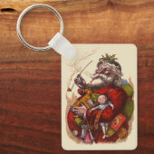 Oud Kerstmis, Victoriaanse Kerstman Pijpspeelgoed Sleutelhanger (Voorkant)