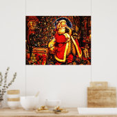 Oud Kerstmis Victoriaanse Kerstman Poster (Keuken)