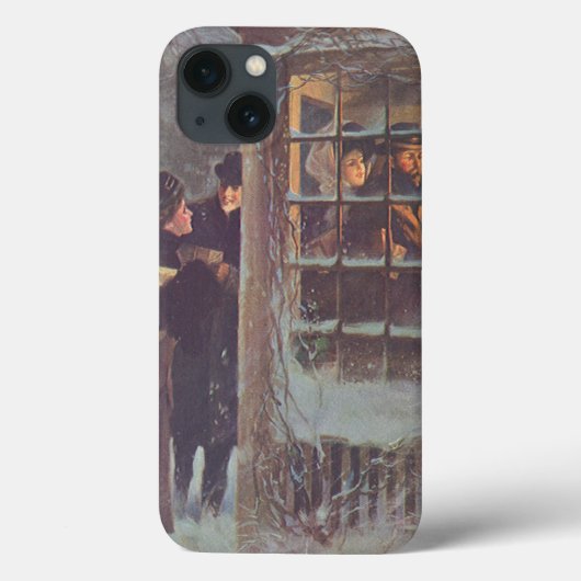 Oud Kerstmis, Victoriaanse mensen op een feestje Case-Mate iPhone Case (Achterkant)