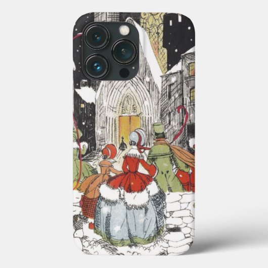 Oud Kerstmis Victoriaanse mensen op weg naar de ke Case-Mate iPhone Case (Achterkant)