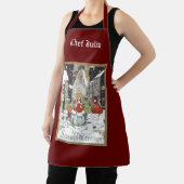 Oud Kerstmis Victoriaanse mensen op weg naar de ke Schort (Insitu)