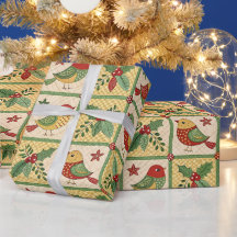 Oud Kerstmis Vogeltje Hulstbes Cottagecore