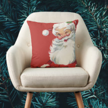 Oud Kerstmis, vrolijke Kerstman die knipoogt