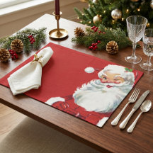 Oud Kerstmis, vrolijke Kerstman die knipoogt