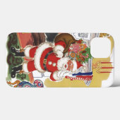 Oud Kerstmis, vrolijke Kerstman met cadeaus Case-Mate iPhone Case (Achterkant (horizontaal))