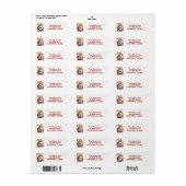 Oud Kerstmis, vrolijke Kerstman met cadeaus Etiket (Full Sheet)