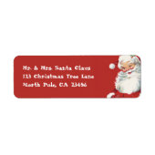 Oud Kerstmis, vrolijke knipogende kerstman Etiket (Voorkant)