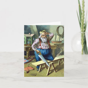 Oud Kerstmis, Werkplaats Kerstman Dank je wel Bedankkaart