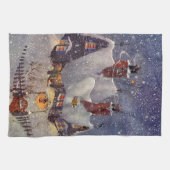 Oud Kerstmis, Werkplaats van de Kerstman Noordpool Theedoek (Horizontaal)
