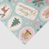 Oud Kerstmispatroon Inpakpapier Tissuepapier (Detail)