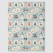 Oud Kerstmispatroon Inpakpapier Tissuepapier (Voorkant)
