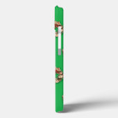 Oud kerstpatroon, bloemenslingers op groen Case-Mate iPhone case (Achterkant / Links)