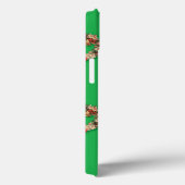 Oud kerstpatroon, bloemenslingers op groen Case-Mate iPhone case (Achterkant / Rechts)
