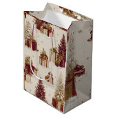 Oud kerstpatroon cadeautas (Voorkant Gekanteld)