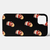 Oud kerstpatroon, jolige kerstman Case-Mate iPhone case (Achterkant (horizontaal))