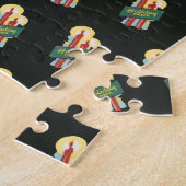 Oud kerstpatroon, kaarsen kerstvreugde legpuzzel (Zijkant)