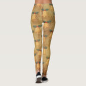 Oud kerstpatroon met bellen leggings (Achterkant)