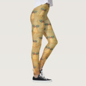 Oud kerstpatroon met bellen leggings (Rechts)