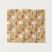Oud kerstpatroon met kerstman wandkleed (Voorkant (horizontaal))