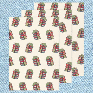 Oud kerstpatroon, Notenkraker speelgoed soldaat Inpakpapier Vel
