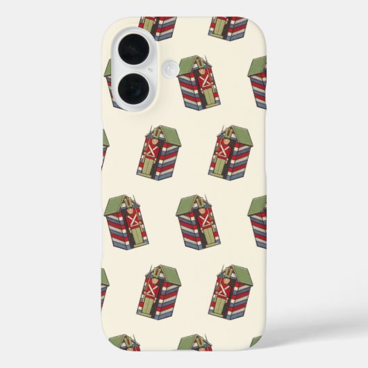 Oud kerstpatroon, Notenkraker speelgoedsoldaat Case-Mate iPhone Case (Achterkant)