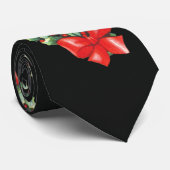 Oud kerstpatroon, vrolijk Kerstfeest in krans Stropdas (Opgerold)