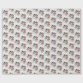 oud kerstsneeuwstel cadeaupapier