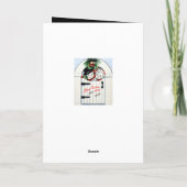 oud kerstsneeuwstel feestdagen kaart (Achterkant)