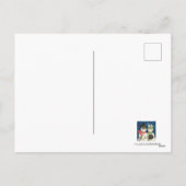 oud kerstsneeuwstel feestdagenkaart (Achterkant)