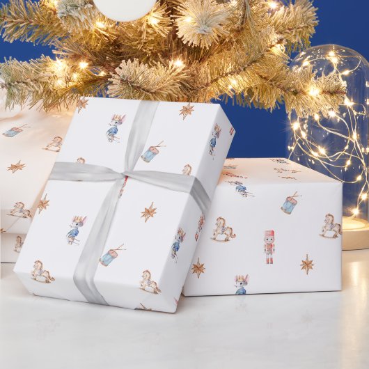 Oud kerstspeelgoedpatroon cadeaupapier (Feestdagen)