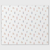 Oud kerstspeelgoedpatroon cadeaupapier (Vlak)