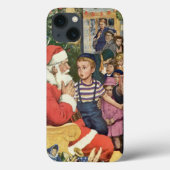 Oud kerstwens, jongen op de schoot van kerstman Case-Mate iPhone case (Achterkant)