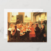 Oud Klaslokaal Scène Schilderen Fine Art Briefkaar Briefkaart (Voorkant / Achterkant)