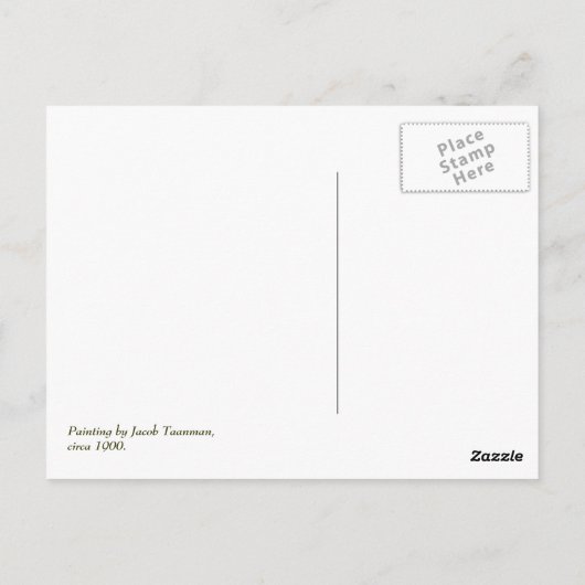 Oud Klaslokaal Scène Schilderen Fine Art Briefkaar Briefkaart (Achterkant)