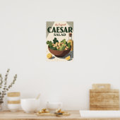 Oud Klassiek Caesar Salade Poster – Retro Keuken K (Keuken)