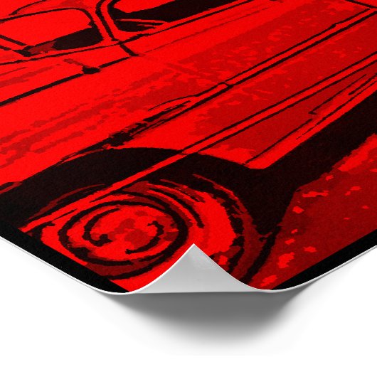 Oud Klassieke Waterverf Pop Art Print (Hoek)