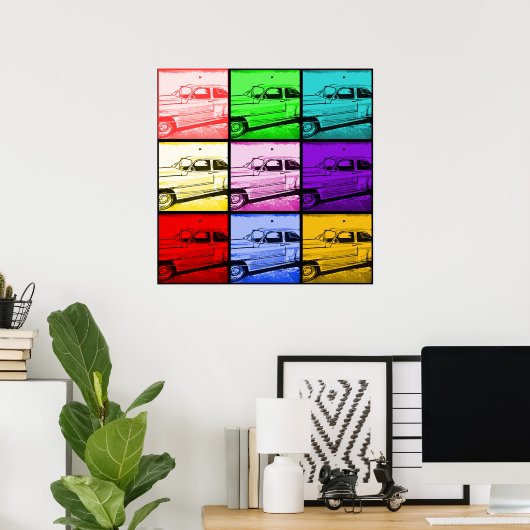 Oud Klassieke Waterverf Pop Art Print (Thuiskantoor)