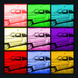 Oud Klassieke Waterverf Pop Art Print<br><div class="desc">Oude klassieke Waterverf Pop voor auto's Druk "retro pop art" "cool pop art" "pop art posters" "old cars" "vintage car" "antiek auto" "paars" "green" "blue" "pop art" "transport" "klassieke wagens" "autoverzamelaars" "garage"</div>