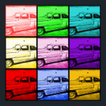 Oud Klassieke Waterverf Pop Art Print<br><div class="desc">Oude klassieke Waterverf Pop voor auto's Druk "retro pop art" "cool pop art" "pop art posters" "old cars" "vintage car" "antiek auto" "paars" "green" "blue" "pop art" "transport" "klassieke wagens" "autoverzamelaars" "garage"</div>
