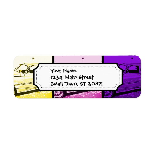 Oud Klassieke Waterverf Pop Art Print Etiket (Voorkant)