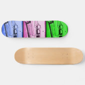 Oud Klassieke Waterverf Pop Art Print Persoonlijk Skateboard (Horizontaal)