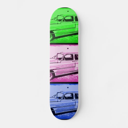 Oud Klassieke Waterverf Pop Art Print Persoonlijk Skateboard (Voorkant)