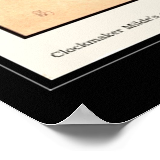 Oud klokkendiagram poster (Hoek)