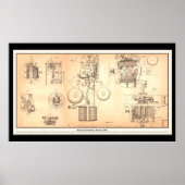 Oud klokkendiagram poster (Voorkant)