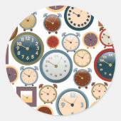  oud klokkenteken ronde sticker (Voorkant)