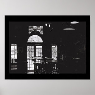 Oud Kodak Film BNW Noir Windows Bar Beer A3 Poster