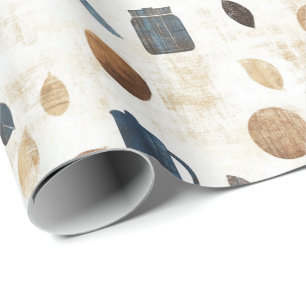 Oud koffiemok patroon voor Father's Day Wrap Cadeaupapier