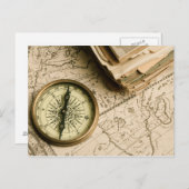 Oud Kompas over Oude Kaart (Voorkant / Achterkant)