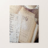 Oud kookboek en recepten legpuzzel (Verticaal)