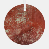 Oud koper: levendige metaaltextuur. glas ornament (Achterkant)